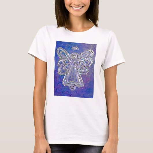 Paarse Guardian Angel Custom Art Holiday Shirt (Voorkant)