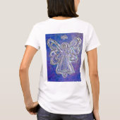 Paarse Guardian Angel Custom Art Holiday Shirt (Achterkant)