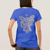 Paarse Guardian Angel Custom Art Kerst Shirt (Achterkant)