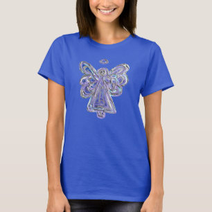 Paarse Guardian Angel Custom Art Kerst Shirt