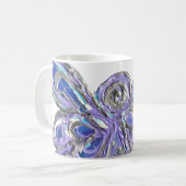 Paarse Guardian Angel Custom Coffee Mok Cup (Voorkant links)