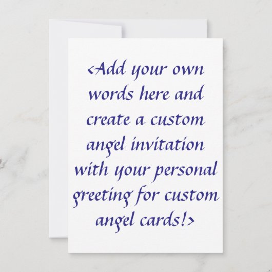 Paarse Guardian Angel Custom Invitation of Invitat Kaart (Achterkant)