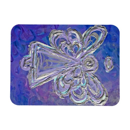 Paarse Guardian Angel Custom Magnet Art schilderen Magneet (Horizontaal)