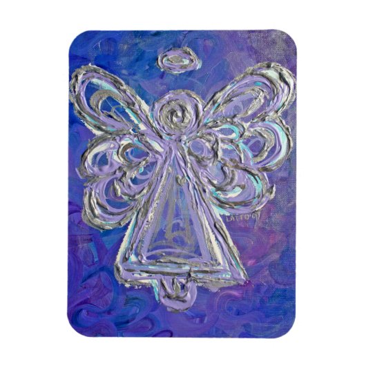 Paarse Guardian Angel Custom Magnet Art schilderen Magneet (Verticaal)
