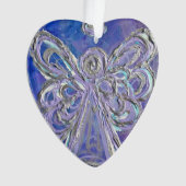 Paarse Guardian Angel Gift Holiday Ornament (voorkant)