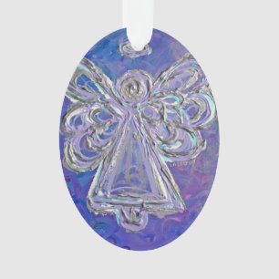 Paarse Guardian Angel Gift Holiday Ornament