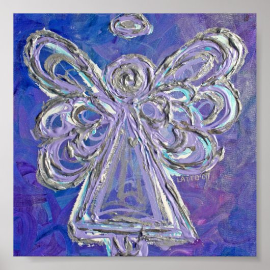 Paarse Guardian Angel Poster Art Prints (Voorkant)