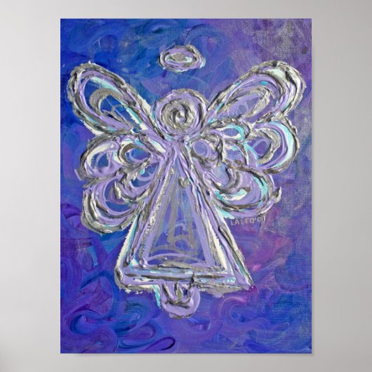 Paarse Guardian Angel Poster Art Prints (Voorkant)