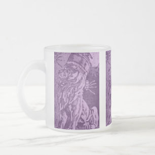 Paarse Guardian Band Lion en Spiders Matglas Koffiemok