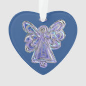Paarse Guardian Engel Kerst Hanger Ornament (achterkant)