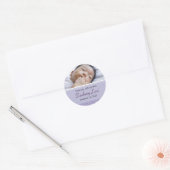 Paarse Gumdrop Baby Dank u Sticker (Envelop)