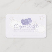 Paarse Gummy Beer Baby shower Luier Raffle Ticket Informatiekaartje (Voorkant)