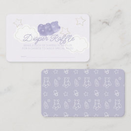 Paarse Gummy Beer Baby shower Luier Raffle Ticket Informatiekaartje