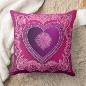 Paarse Gummy Heart AI-kunst Kussen (Deken)