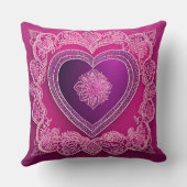 Paarse Gummy Heart AI-kunst Kussen (Achterkant)