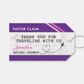 Paarse gunst Claim Vrijgezellenfeest Cadeaulabel (Voorkant (Horizontaal))