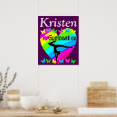  PAARSE GYMNASTICS HOUDEN VAN PERSONALISEERD POSTE POSTER (Keuken)
