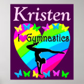  PAARSE GYMNASTICS HOUDEN VAN PERSONALISEERD POSTE POSTER (Voorkant)