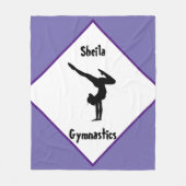 Paarse gymnastiek Gepersonaliseerd Fleece Deken (Voorkant)