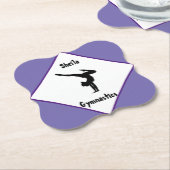 Paarse gymnastiek Gepersonaliseerd Kartonnen Onderzetters (Gekanteld)