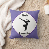 Paarse gymnastiek Gepersonaliseerd Kussen (Deken)