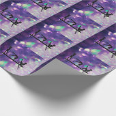 Paarse Gymnastiek Gift Wrapping Paper Balance Beam Cadeaupapier (Hoek)