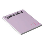 Paarse gymnastiek Notitieblok (Schuin)
