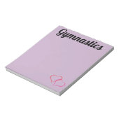 Paarse gymnastiek Notitieblok (Linkerzijde)