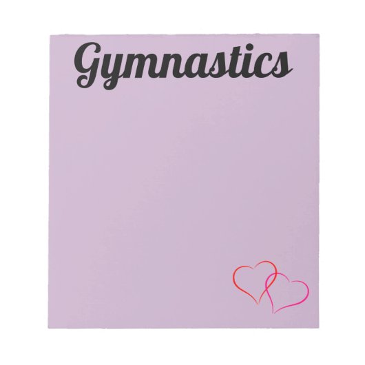 Paarse gymnastiek Notitieblok (Voorkant)