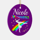 PAARSE GYMNASTIEK SUPER STAR ONTWERP KERAMISCH ORNAMENT (Rechts)