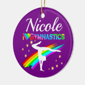PAARSE GYMNASTIEK SUPER STAR ONTWERP KERAMISCH ORNAMENT (Links)
