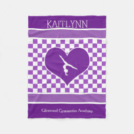 Paarse Gymnastiekspelen met monogram Fleece Deken
