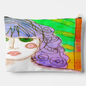 Paarse Haar Abstracte Kunst Etui (Achterkant)