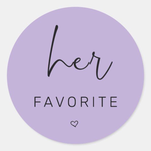 Paarse Haar favoriete Bruiloft Ronde Sticker (Voorkant)