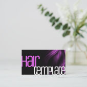 Paarse Haar Modern Neon Heldere Kleuren Kapper Visitekaartje (Staand voorkant)