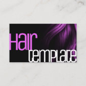 Paarse Haar Modern Neon Heldere Kleuren Kapper Visitekaartje (Voorkant)