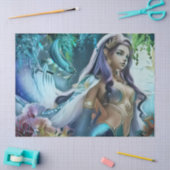 Paarse haar zeemeermin tissuepapier (Craft)