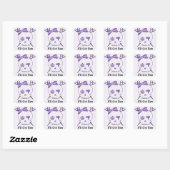Paarse haaraccessoire schedel -Schaar Crossbones # Vierkante Sticker (Vel)