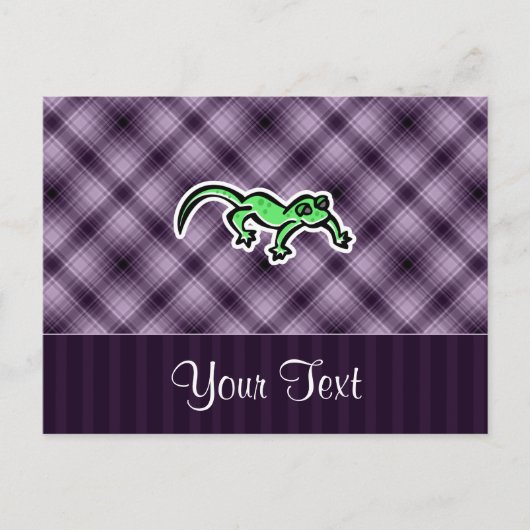 Paarse hagedis briefkaart (Voorkant)