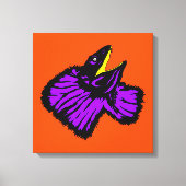 Paarse hagedis met gestileerde neon canvas afdruk (Voorkant)