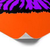 Paarse hagedis met gestileerde neon poster (Hoek)