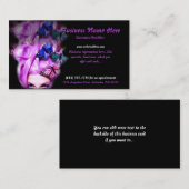 Paarse Hair Butterfly Lady Visitekaartjes (Voorkant / Achterkant)