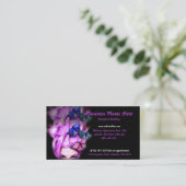 Paarse Hair Butterfly Lady Visitekaartjes (Staand voorkant)