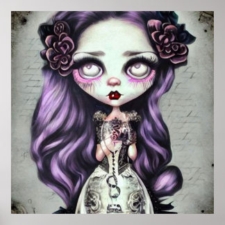 Paarse Hair Doll Poster