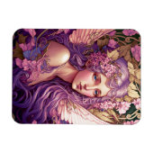 Paarse Hair Fairy Angel Fantasy Art Magneet (Horizontaal)