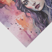 Paarse Haired Queen Rainbow LGBTQ Royal Tissuepapier (Detail)