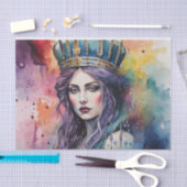 Paarse Haired Queen Rainbow LGBTQ Royal Tissuepapier (Craft)