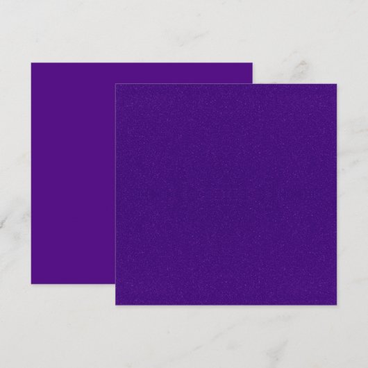 Paarse Half-Glitter & Matte Platte Uitnodigingen (Voorkant / Achterkant)
