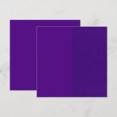 Paarse half-glitter & matte vierkante uitnodiginge kaart (Voorkant / Achterkant)