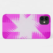 paarse halftone ster Case-Mate iPhone case (Achterkant (horizontaal))
